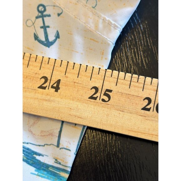 Izod Saltwater Shirt Marlin Fishing Nautical Anchors Vented Button Up Mens XL - Picture 12 of 12